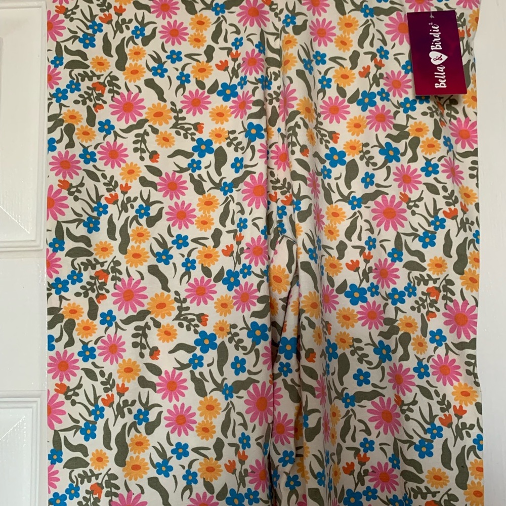 Girls Floral Leggings - Multicolor